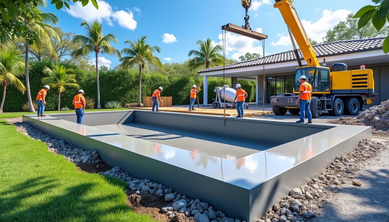 découvrez la durée moyenne pour construire une piscine complète, les étapes clés du chantier et les facteurs influençant le temps de réalisation.