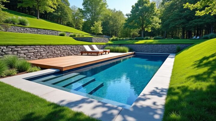 découvrez si l'installation d'une piscine sur un terrain en pente est possible, les méthodes adaptées et les précautions à prendre pour un projet réussi.