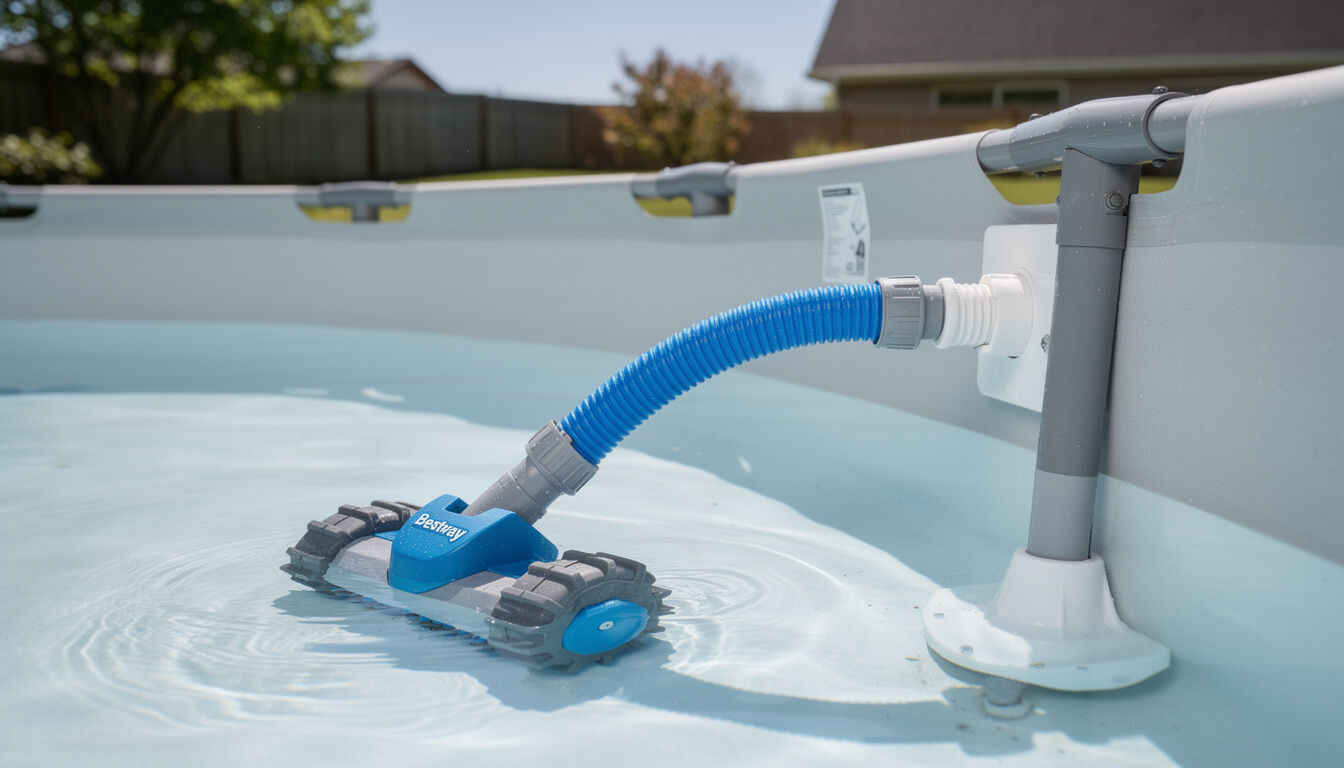 Comment brancher un balai aspirateur de piscine hors sol Bestway ? 2 Découvrez comment brancher facilement un balai aspirateur de piscine hors sol Bestway grâce à notre guide étape par étape pour un nettoyage optimal de votre piscine.