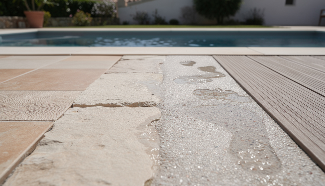 Comment bien choisir son revêtement antidérapant autour de la piscine 2 découvrez nos conseils pour choisir le revêtement antidérapant idéal autour de votre piscine, alliant sécurité, esthétique et durabilité.