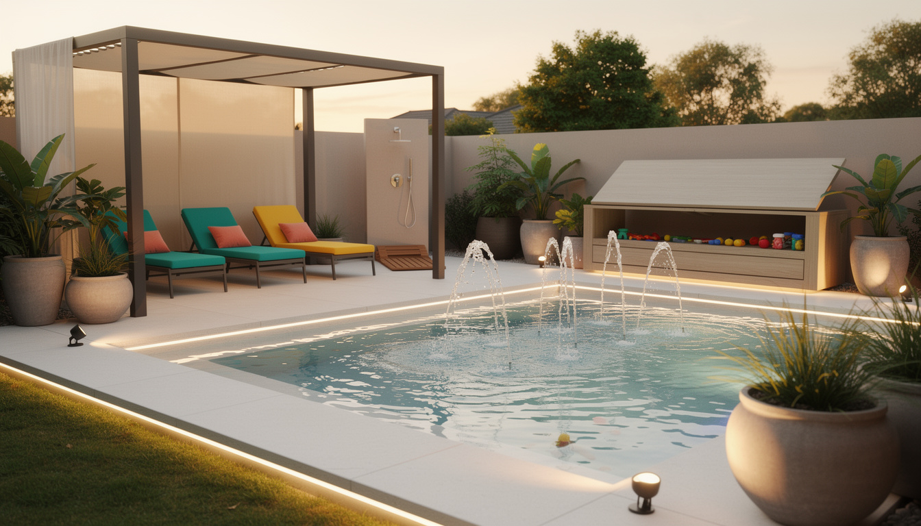 découvrez comment aménager un espace de jeux aquatiques sécurisé et ludique autour de votre piscine pour des moments de plaisir en famille et entre amis.